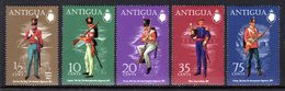 ANTIGUA - 1972 MILITARY UNIFORMS 3RD SERIES SET (5V) FINE MOUNTED MINT MM * SG 313-317 - 1960-1981 Ministerial Government