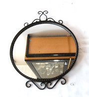 E2 Ancien Miroir De Style - Fer Forgé - Entrée - Idéal Déco - Miroirs