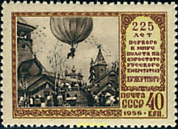 62906 MNH UNION SOVIETICA 1956 225 ANIVERSARIO DEL PRIMER VUELO EN GLOBO DE KRIAKUTNY - Colecciones