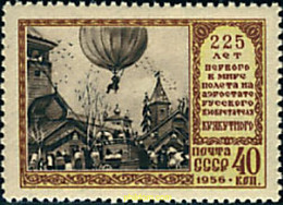 62906 MNH UNION SOVIETICA 1956 225 ANIVERSARIO DEL PRIMER VUELO EN GLOBO DE KRIAKUTNY - Collections