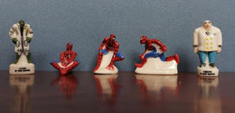 SPIDERMAN - LOT DE 5 FEVES BRILLANTES - Strips