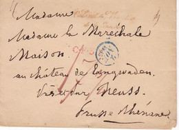 Une Lettre Dite Précurseur Sans Courrier Novembre 1835  Belgique  1835 CF 3R Destination  Rhénanie ?? Allemagne - Autres & Non Classés