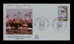 Sp9488 FRANCE Flamant Rose "European Year Of Nature"  Birds Animals Faune Oiseaux Pmk 1970 Paris - Flamingo's