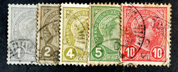 145 Lux 1895 YT69/73 O Cat 3.€ (Offers Welcome!) - 1895 Adolphe De Profil