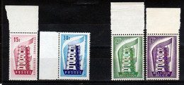 1956 Belgio, Francia EUROPA CEPT 2 Serie Di 2v. MNH** Belgium - France TORRE TOWER - 1956