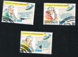 VATICANO - UNIF. 978.980 - 1993  I VIAGGI DI GIOVANNI PAOLO II NEL 1992     -  USED° - Oblitérés