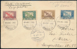 1924 Légi Levél 8 Db Bélyeggel (Ikarusz, Koronás Madonna, Parlament) Bécsbe / Airmail Cover To Vienna With 8 Stamps - Sonstige & Ohne Zuordnung