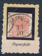 O 1850 3kr HP III Papírránccal "PRESSBURG" - Andere & Zonder Classificatie