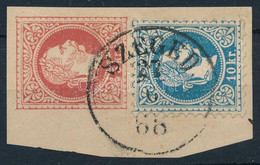 1867 10kr 5kr Díjjegyes Kivágáson "SZEGED" - Andere & Zonder Classificatie