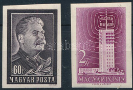 ** 1953 Sztálin-gyász + Televízió (I.) Vágott Bélyegek (9.000) - Other & Unclassified