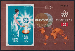 ** 1973 Olimpiai érmesek (II.) - München Vágott Blokk (13.000) - Otros & Sin Clasificación