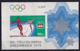 ** 1975 Téli Olimpia (V.) - Innsbruck Vágott Blokk (3.500) - Otros & Sin Clasificación