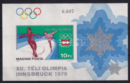 ** 1975 Téli Olimpia (V.) - Innsbruck Vágott Blokk (3.500) - Other & Unclassified