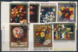 O 1977 Festmények (XV.) - Virágcsendéletek ívszéli Vágott Sor (4.000) - Sonstige & Ohne Zuordnung