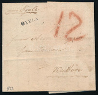 1827 Portós Levél "GYULA" - Kubin - Sonstige & Ohne Zuordnung