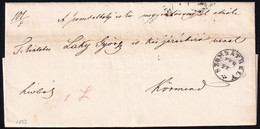 1852 Ex Offo Komlett Levél "SZOMBATHELY" - "KÖRMEND"árvaszéki ügyben, Szép Magyar Stílusban - Other & Unclassified