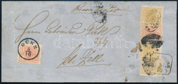 Ca. 1853 Ajánlott Levél Előoldalán 3kr MP IIIb, A Hátoldalon Pedig 3 X 1kr HP Ia és 3kr HP IIIa, "GÜNS" + Ritka "RECOMAN - Other & Unclassified