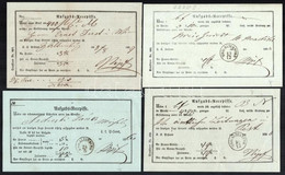 1859-1860 4 Db Különböző Aufgabs-Recepisse, 3 Db UNG:ALTENBURG Bélyegzéssel - Andere & Zonder Classificatie