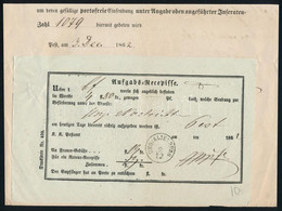 1862 Aufgabs-Recepisse "UNG:ALTENBURG" Bélyegzéssel, A Hozzá Tartozó Irathoz Ragasztva - Sonstige & Ohne Zuordnung
