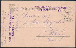 1915 Tábori Posta Levelezőlap / Field Postcard "KUK GRUPPENKOMMANDO STAFFEL E. 39." + "TP 156" - Other & Unclassified