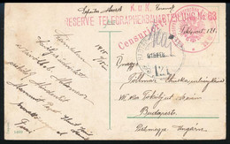 1915 Tábori Posta Képeslap "K.u.k. RESERVE TELEGRAPHENBAUABTEILUNG No.63." + "HP 121" - Other & Unclassified