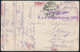 1916 Tábori Posta Képeslap / Field Postcard "K.u.k. Etappenstrainzug 23/3" + "TP 156" - Other & Unclassified
