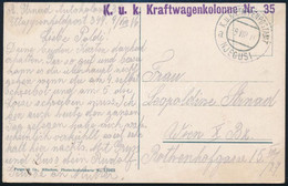 1916 Tábori Posta Képeslap / Field Postcard "K.u.k. Kraftwagenkolonne Nr. 35." + "EP NJEGUSI A" - Other & Unclassified