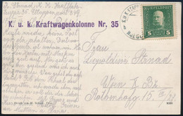 1916 Tábori Posta Képeslap 5h Bélyeggel / Field Postcard With 5h Franking "K.u.k. Kraftwagenkolonne Nr. 35." + "EP NJEGU - Other & Unclassified