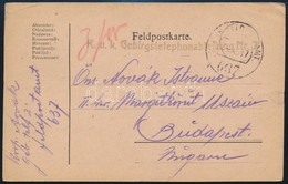 1917 Tábori Posta Levelezőlap / Field Postcard "K.u.k. Gebirgstelephonabteilung Nr. 2." + "FP 637" - Other & Unclassified