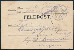1917 Tábori Posta Levél / Field Post Cover "Marschbataillon" + "FP 272 B" - Other & Unclassified