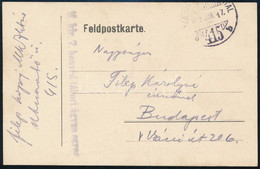 1917 Tábori Posta Levelezőlap "M. Kir. 7. Honvéd Tábori ágyus Ezred" + "TP 415 B" - Other & Unclassified
