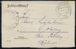 1917 Tábori Posta Zárt Levelezőlap "K.u.k. Kommando Des Staffels" + "EP 124" - Other & Unclassified