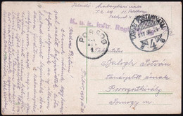 1917 Tábori Posta Képeslap "K.u.K. Inftr. Regt. Nr. 19" , "TÁBORI POSTAHIVATAL 4 " - Other & Unclassified