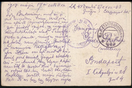 1917 Tábori Posta Képeslap "K.u.k. Ausbildungsgruppe I. Des XXV. Korps" + "EP 445 A" - Other & Unclassified