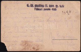1917 Tábori Posta Képeslap "M.kir. Munkácsi 11. Honv. Gy. Ezred / Tábori Posta 425" (hiányzik A Képeslap Sarka / Missing - Other & Unclassified