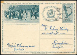 1936 Levelezőlap GESZTERED Postaügynökségi Bélyegzéssel / Postcard With Postal Agency Postmark - Autres & Non Classés