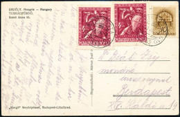 1943 Képeslap M.KIR. POSTA 353 Kisegítő Bélyegzéssel / Postcard With Auxiliary Postmark - Altri & Non Classificati
