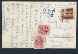 1944 Képeslap Tábori Postával Küldve 4f Bélyeggel, Majd 4f + 24f Portóval Kiegészítve - Autres & Non Classés