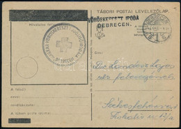~1946 Tábori Posta Levelezőlap / Field Postcard "MAGYAR VÖRÖSKERESZT TUDÓSÍTÓ IRODÁJA DEBRECEN" - Andere & Zonder Classificatie