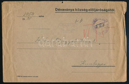 1945 (1. Díjszabás) Levél 1P Készpénzes Bérmentesítéssel és Javított Szükségbélyegzéssel Dévaványáról Kunhegyesre - Other & Unclassified