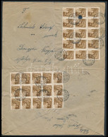 1945 (2. Díjszabás) Levél 30 Db Bélyeggel / Cover With 30 Stamps - Other & Unclassified