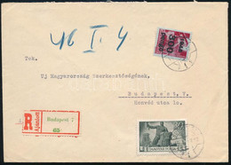 1946 (5. Díjszabás) Ajánlott Helyi Levél Kisegítő 300P/30f + Újjáépítés 30P Bérmentesítéssel - Other & Unclassified
