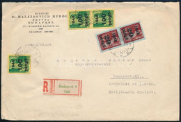 1946 (5. Díjszabás) Ajánlott Helyi Levél Kisegítő 2 X 20P/30f + 3 X 100P/12f Bérmentesítéssel / Registered Local Cover W - Other & Unclassified