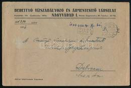 1946 (27. Díjszabás) Levél 400.000 AP Készpénzes Bérmentesítéssel Berettyóújfaluról Debrecenbe - Other & Unclassified
