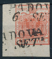 O 1850 15centes ívsarki Bélyeg / With Large Corner "PADOVA" - Sonstige & Ohne Zuordnung