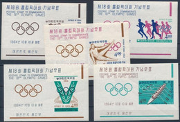 ** 1964 Tokiói Olimpia Blokksor Mi 194-198 - Autres & Non Classés