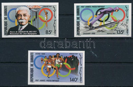 ** 1987 Előolimpiai év Vágott Sor Mi 495-497 - Altri & Non Classificati