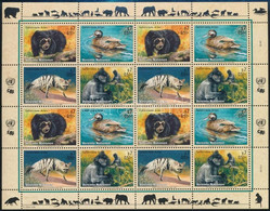 ** 2001 Veszélyeztetett állatok Kisív, Endangered Species Minisheet Mi 327-330 - Otros & Sin Clasificación