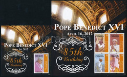 ** 2012 XVI Benedek Pápa 85. Születésnapja Kisív Mi 4757-4760 + Blokk Mi 659 - Andere & Zonder Classificatie