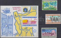 ** 1971 Jakarta Sor Mi 688-690 + Blokk Mi 18 - Other & Unclassified